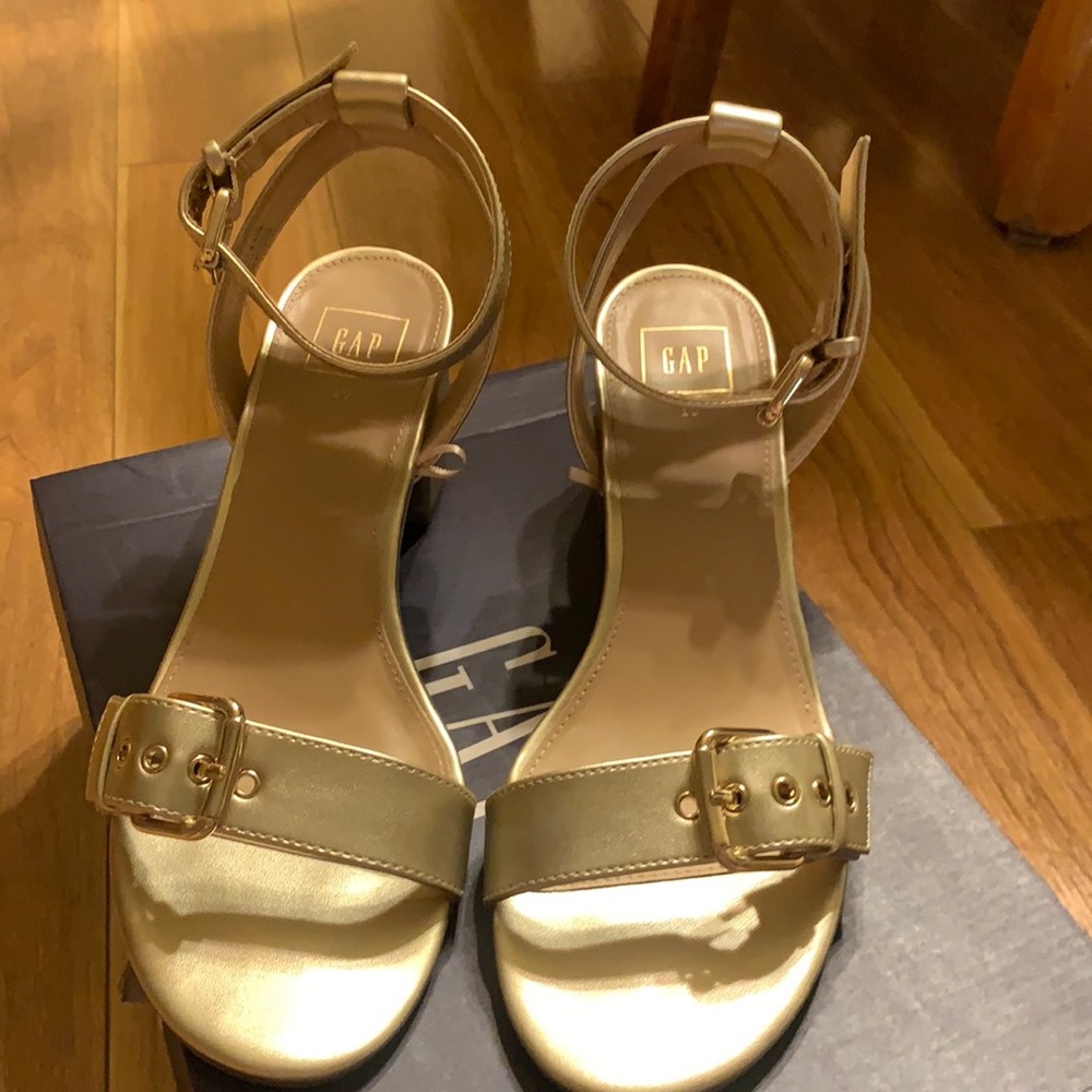 Beautiful Gold Gap Brand Sandals, Size 10